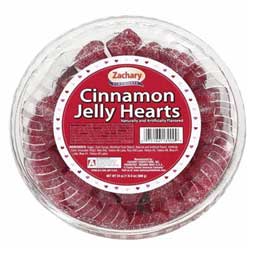 Zachary Cinnamon Jelly Hearts 24oz Tub 