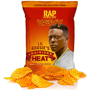 RAP SNACKS Boosie Louisiana Heat Oowee Wavy 2.5oz Bag 