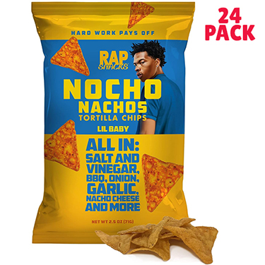 RAP SNACKS Lil Baby All In Nocho Nachos 2.5oz Bags 24ct Box 