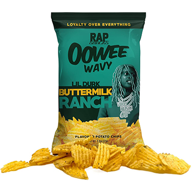 RAP SNACKS Lil Durk Buttermilk Ranch Oowee Wavy 2.5oz Bag 