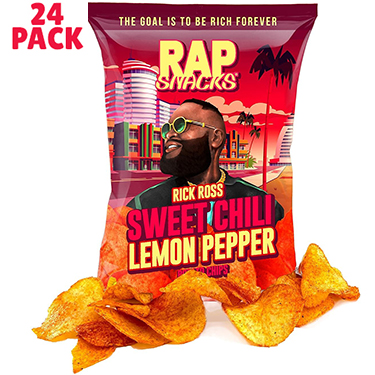 RAP SNACKS Rick Ross Sweet Chili Lemon Pepper 2.5oz Bags 24ct Box 