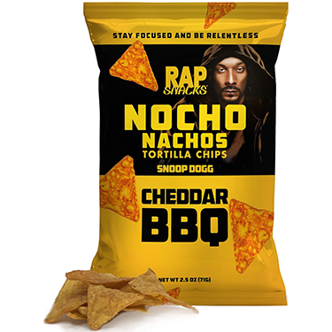 RAP SNACKS Snoop Dogg Cheddar BBQ Nachos 2.5oz Bag 