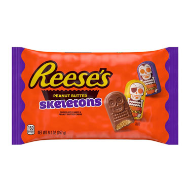 Reeses Halloween Peanut Butter Skeletons 9.1oz Bag 