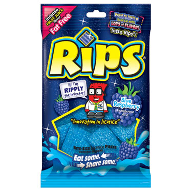 Rips Bits Blue Raspberry 4oz Bag 