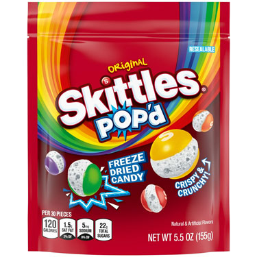 Skittles Freeze Dried Popd Original 5.5oz Bag 