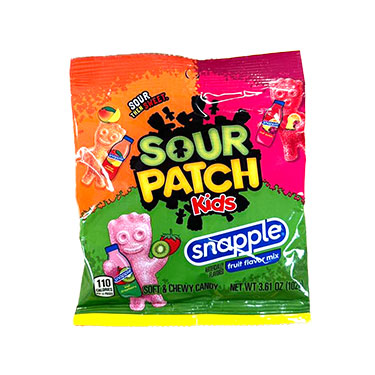 Sour Patch Kids Snapple Assorted 3.58oz Bag 