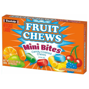 Tootsie Fruit Chews Mini Bites 3.5oz Box 