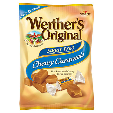 Werthers Chewy Caramels Sugar Free 2.75oz Bag 