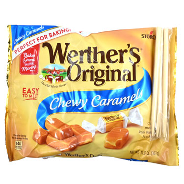 Werthers Original Fall Baking Chewy Caramels with Stirring Sticks 10.8oz Bag 