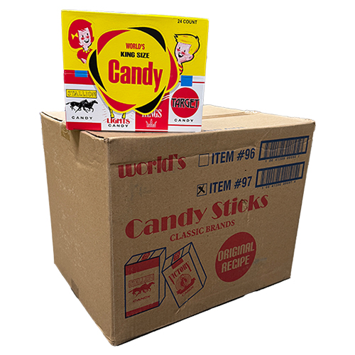 Worlds King Size Candy Cigarettes 24ct Case 