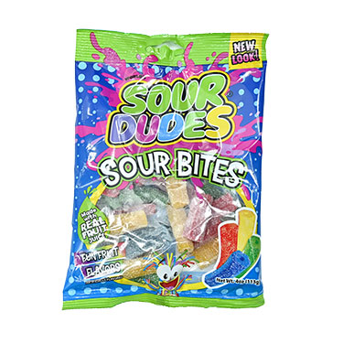 Worlds Sour Dude Sour Bites 4oz Bag 