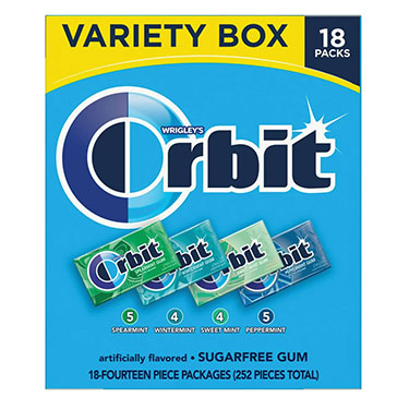 Wrigleys Orbit Mint Sugarfree Variety Pack 14 ct 18pk 