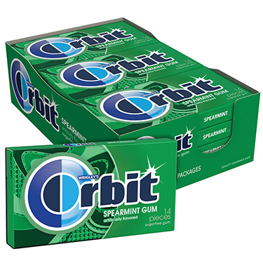 Wrigleys Orbit Spearmint Sugarfree 14 ct 15 pk 