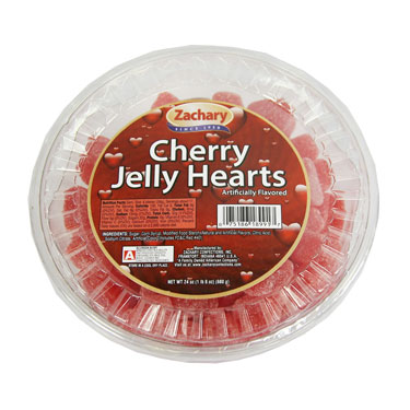 Zachary Cherry Jelly Hearts 24oz Tub 