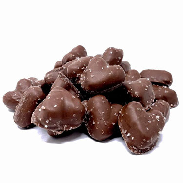 Zachary Valentine Dark Chocolate Sea Salt Caramel Hearts 1lb 