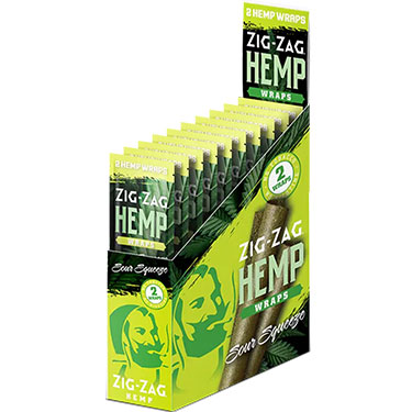 Zig Zag Hemp Wraps Sour Squeeze 25 Packs of 2 